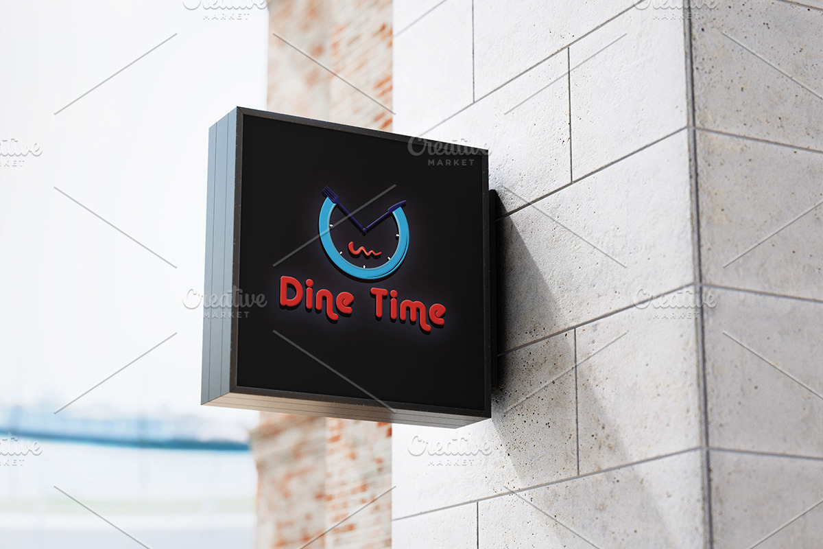 Dine Time Food  & Restaurant Logo, a Branding & Logo Template by Techno Digitz (Photo 4 of 4)