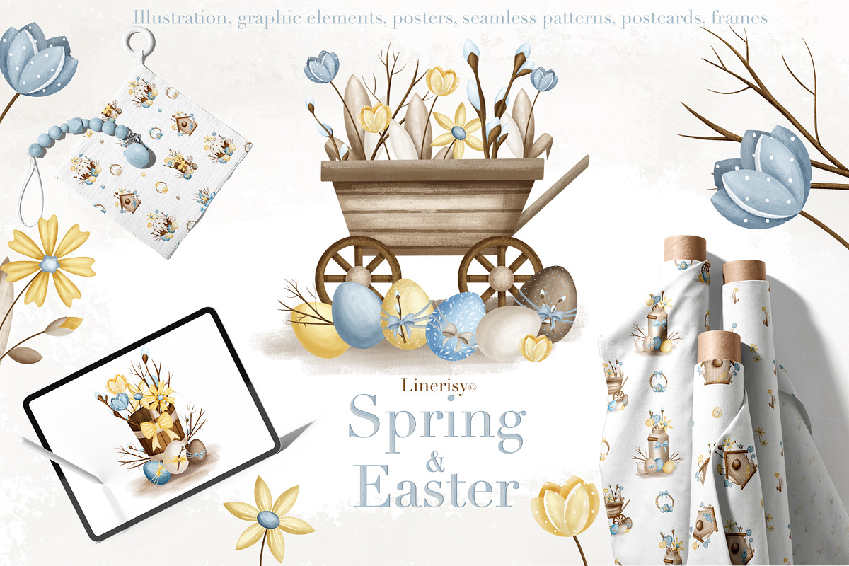 Spring & Easter - kids collection, a Seasonal Illustration by Linerisyart (Photo 1 of 15)