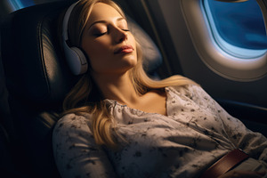 beautiful young woman in headphones, a Photo by Iftikhar Alam