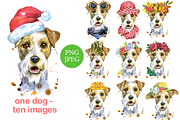 Watercolor friendly airedale terrier, an Animal Illustration by Watercolor fantasy (Thumbnail 1 of 5)