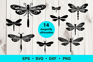 Dragonfly Silhouette Clip Art