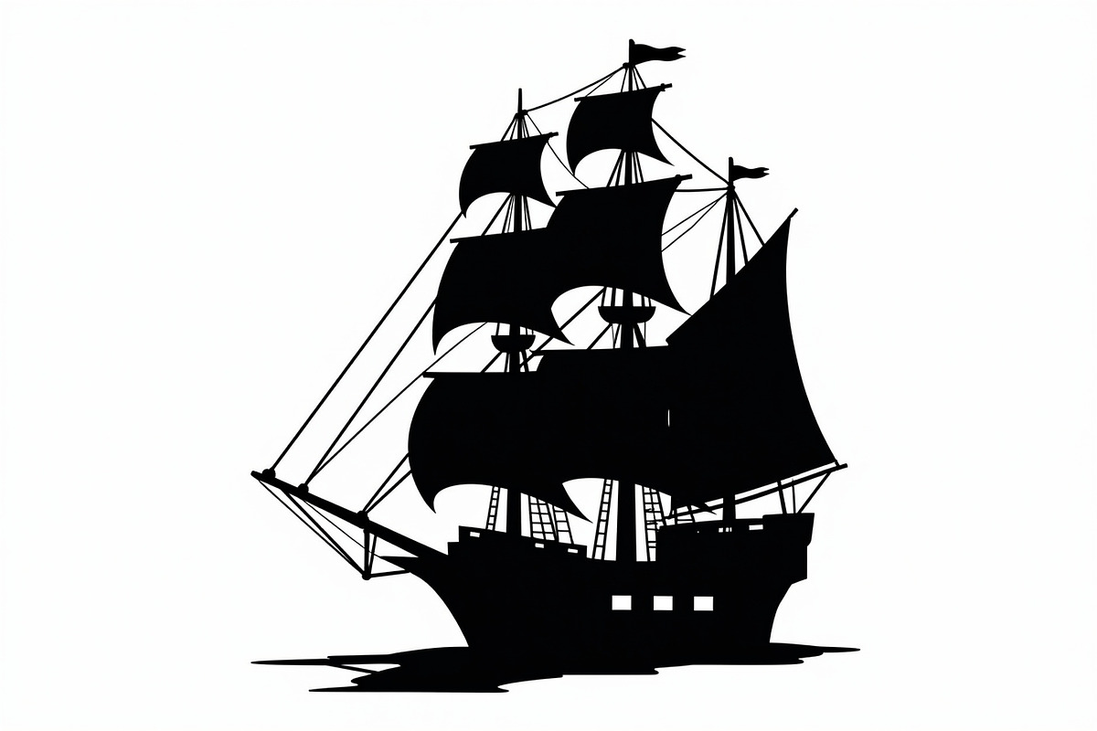 Classic Sailing Ship Vector Bundl, an Object Graphic by hafijul (Photo 4 of 11)