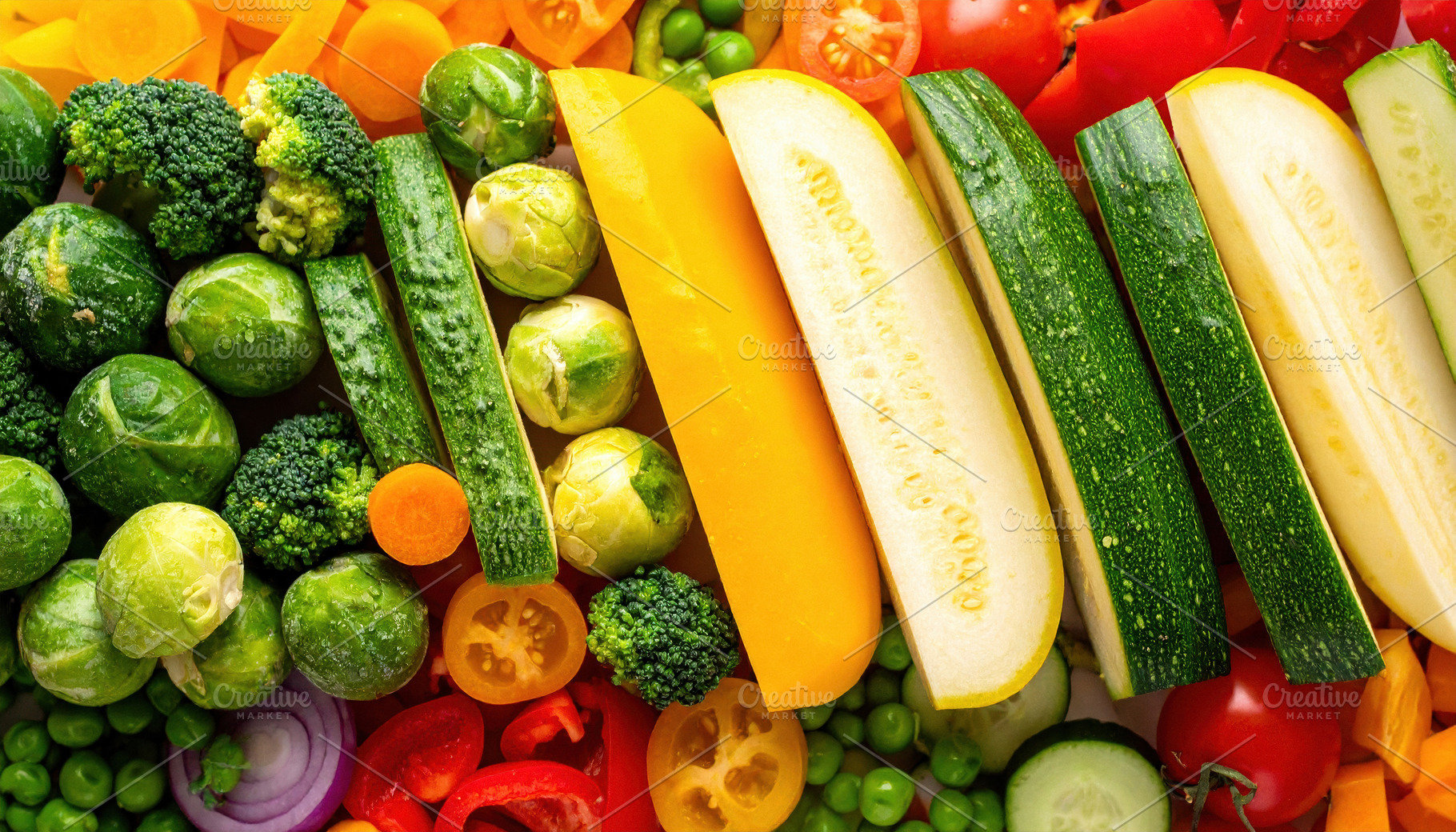 Colorful Assorted Fresh Vegetables Background, a Food & Drink Photo by Davizro's Market