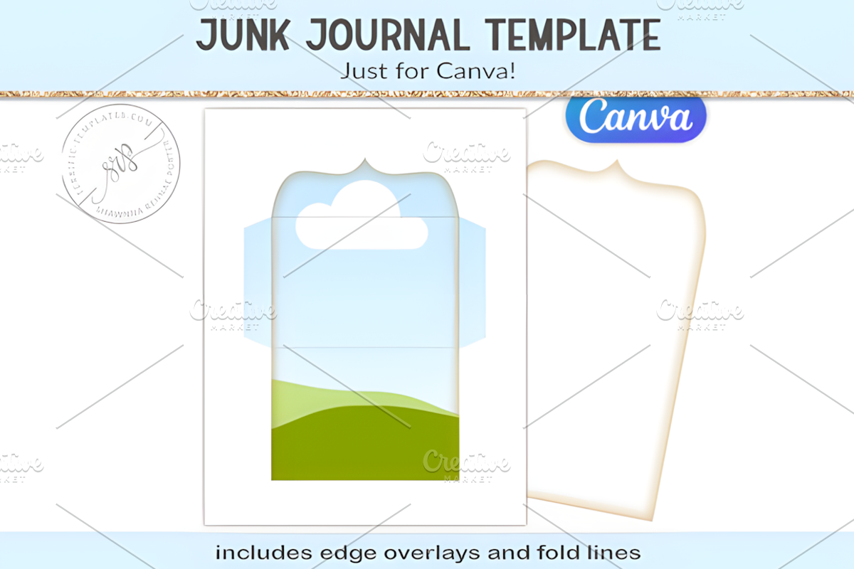 Junk Journal Canva Frame Template, a Marketing Template by Ink Gallery (Photo 3 of 3)