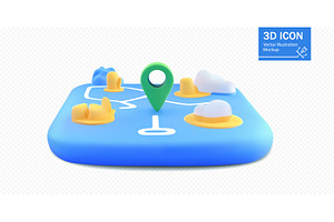 Modern 3D map illustration featuring, an Illustration by ZinetroN
