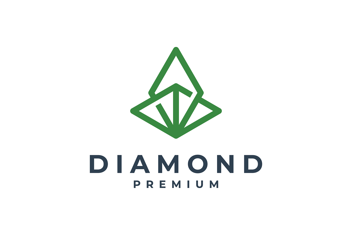 diamond line art geometry logo icon, a Branding & Logo Template by mouze_art (Photo 2 of 3)