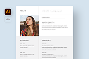 Clean Design Resume Template, a Resume Template by Filip Studio (Thumbnail 1 of 4)