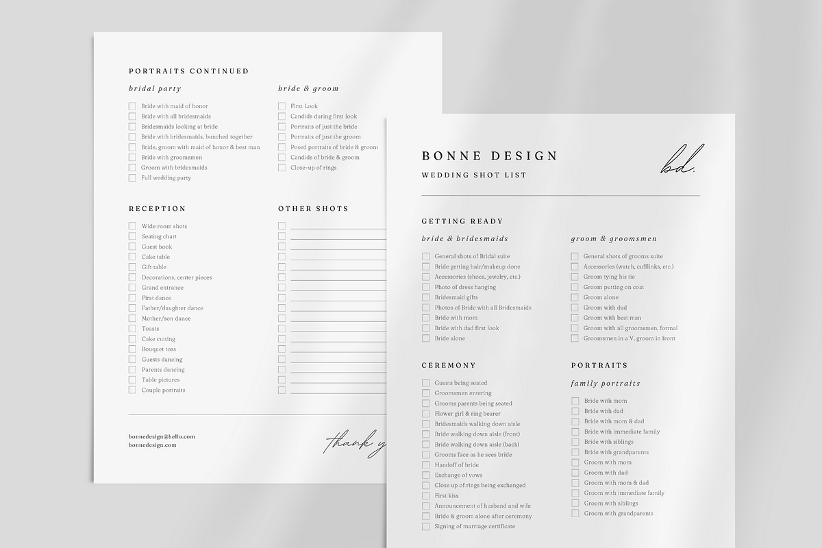 Photographer Shot List Canva, a Marketing Template by frommakertomaker