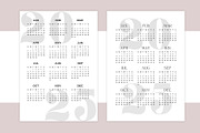 Yearly Calendar Template 2025, a Stationery Template by DesignByStore (Thumbnail 5 of 6)