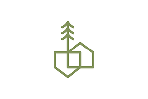 tiny house architecture line logo, a Branding & Logo Template by devastd