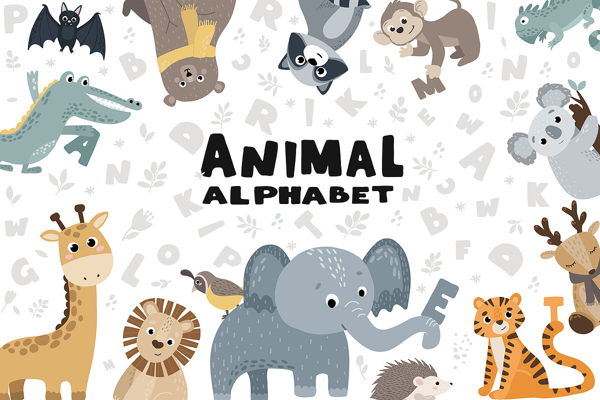 Animal alphabet and petterns, an Object Graphic by LikaYu (Photo 1 of 9)