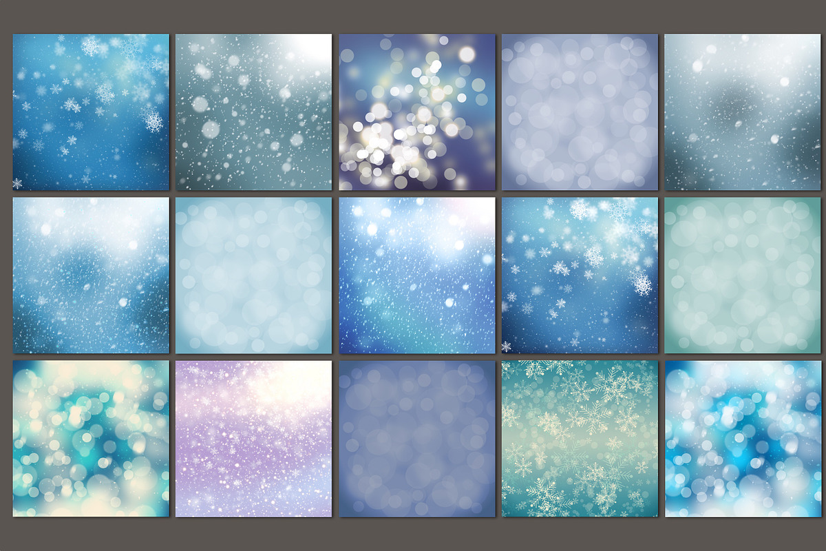 Winter bokeh digital paper, a Pattern Graphic by Paper Farms (Photo 2 of 2)