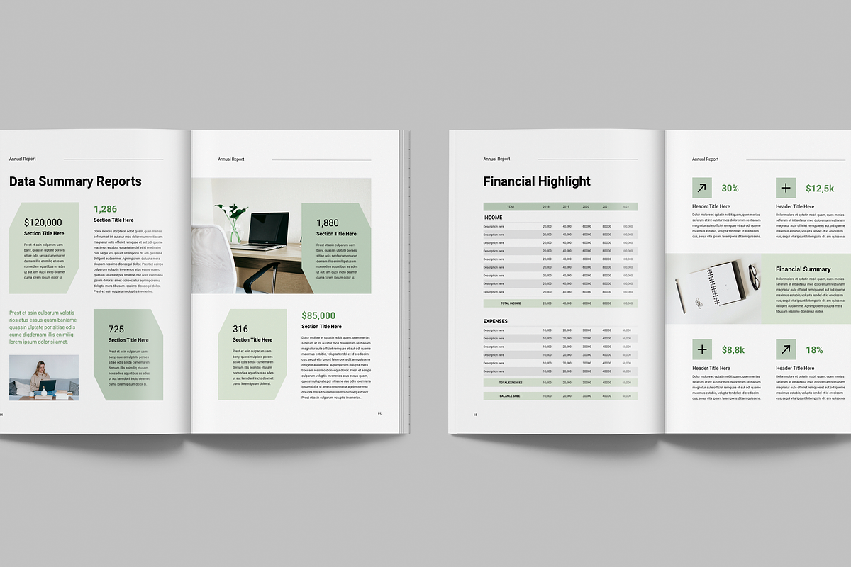 Annual Report | MS Word & Indesign, a Brochure Template by Leaflove (Photo 7 of 10)