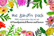 hand painted flower clip set, an Illustration by Sweet Fig (Thumbnail 1 of 2)