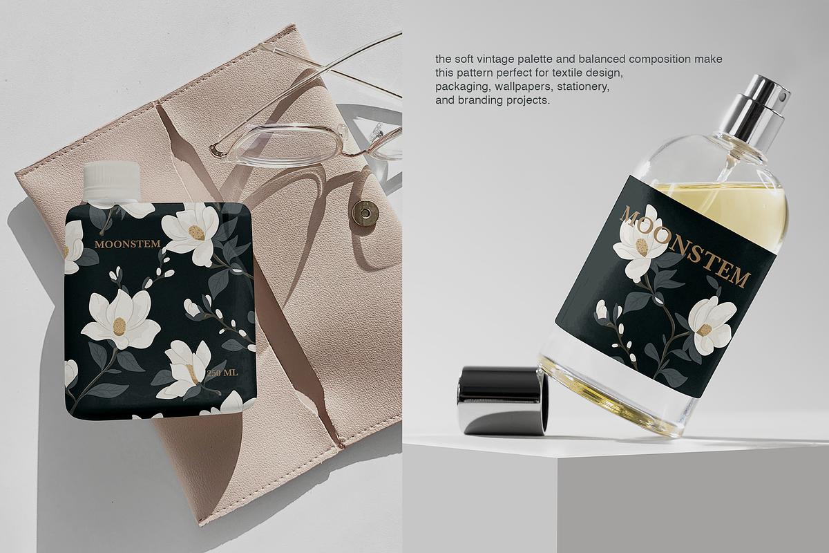 Moonstem — Seamless Floral Pattern, a Pattern Graphic by Mariia Kovalchuk (Photo 6 of 10)