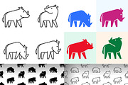 Warthog Logo, a Graphic by NataliiaVolyk (Thumbnail 1 of 6)