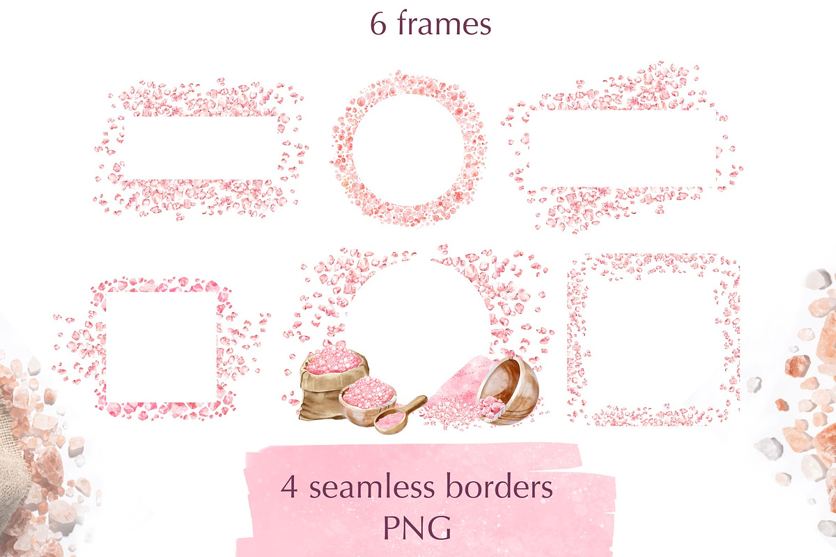 Pink Himalayan Salt Watercolor, a Food Illustration by Shabbypie (Photo 4 of 5)