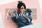 Aurelia Script, a Script Font by Nowlystudios (Thumbnail 1 of 10)