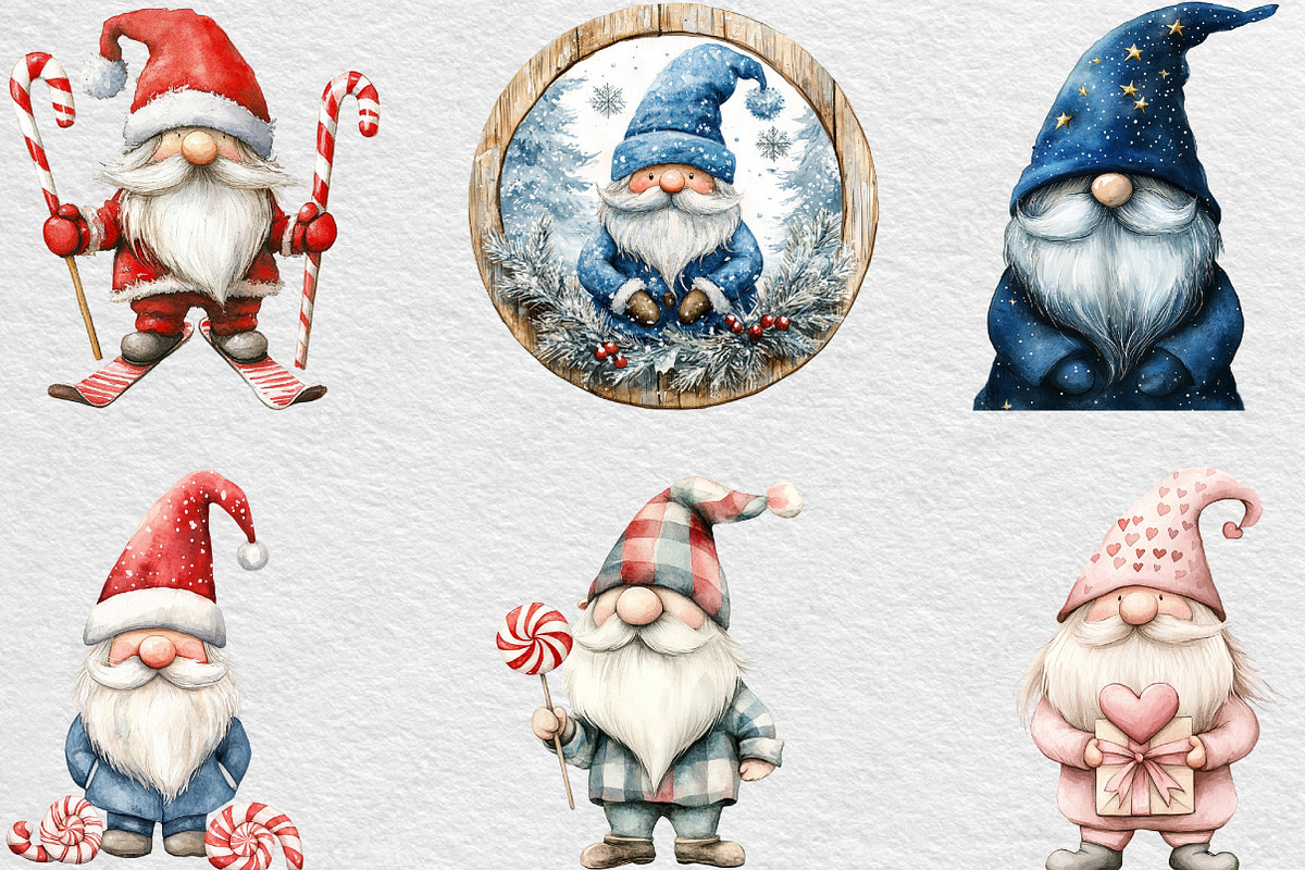 Cute Christmas Gnome Sublimation, an Illustration by Black Bird Studio (Photo 6 of 6)