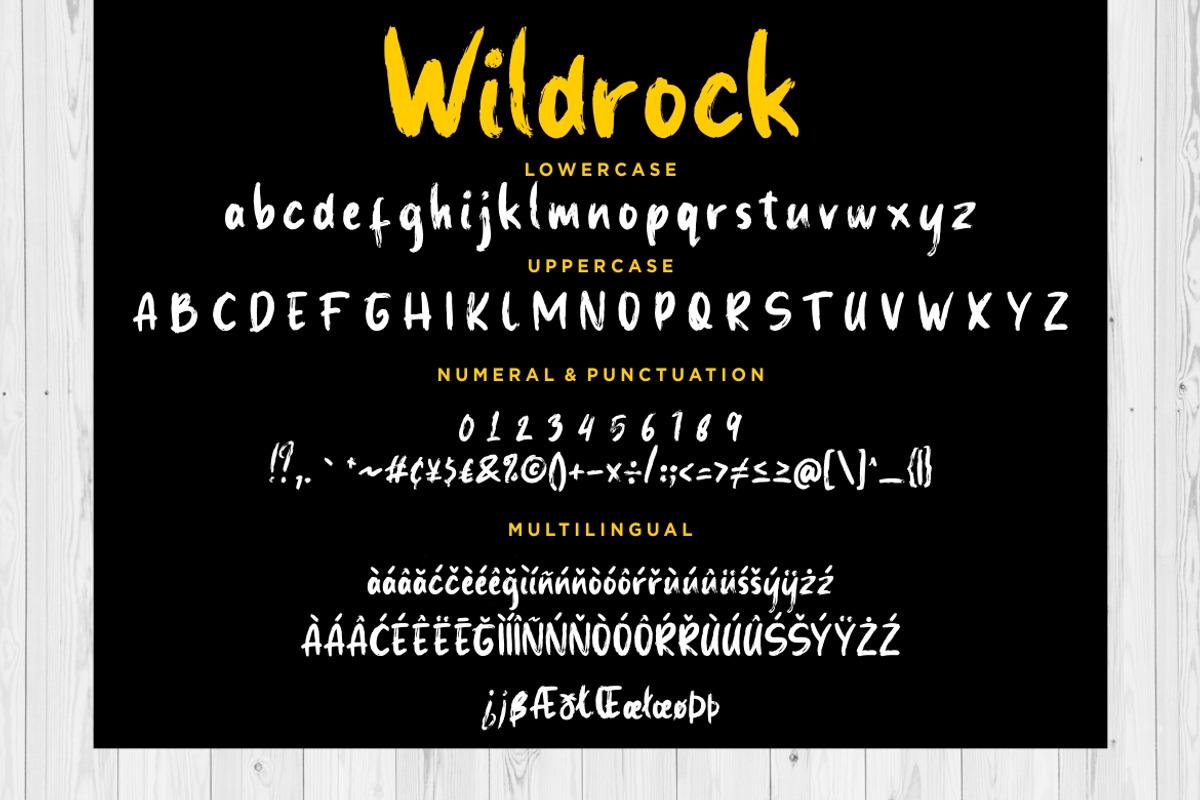 Wildrock Brush Advertisement Font preview 7
