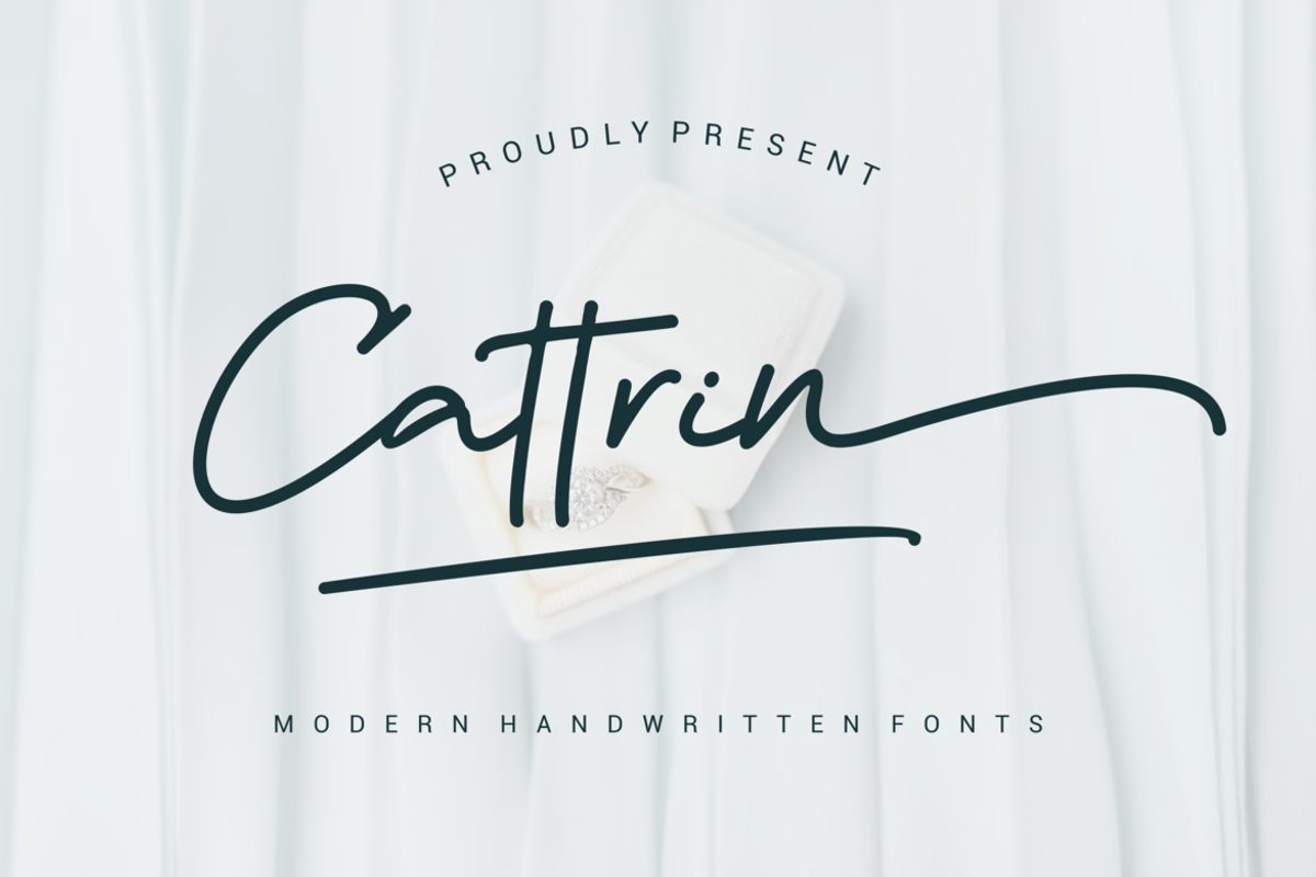 Cattrin Font, a Handwritten Font by Onotype (Photo 1 of 6)