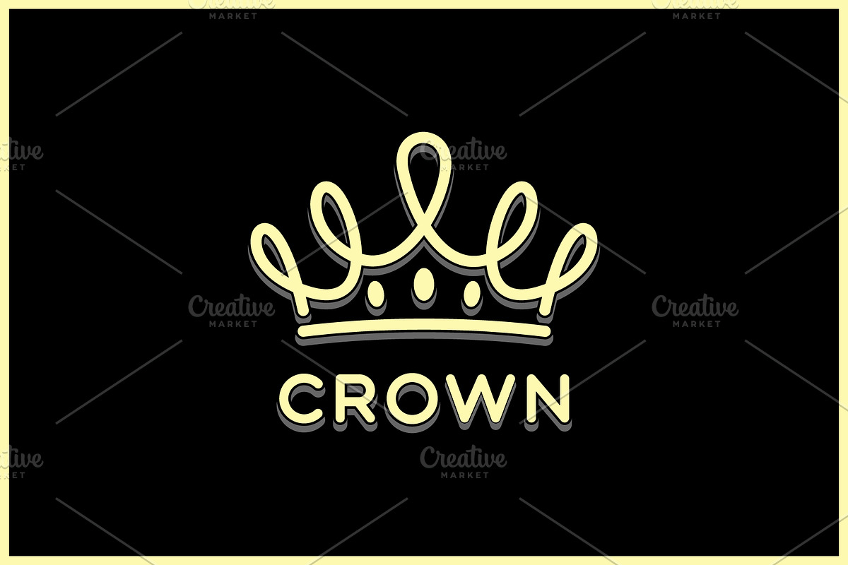 Crown King Queen Princess Minimalist, a Branding & Logo Template by Atlantis X Nurman Arbai (Photo 1 of 2)