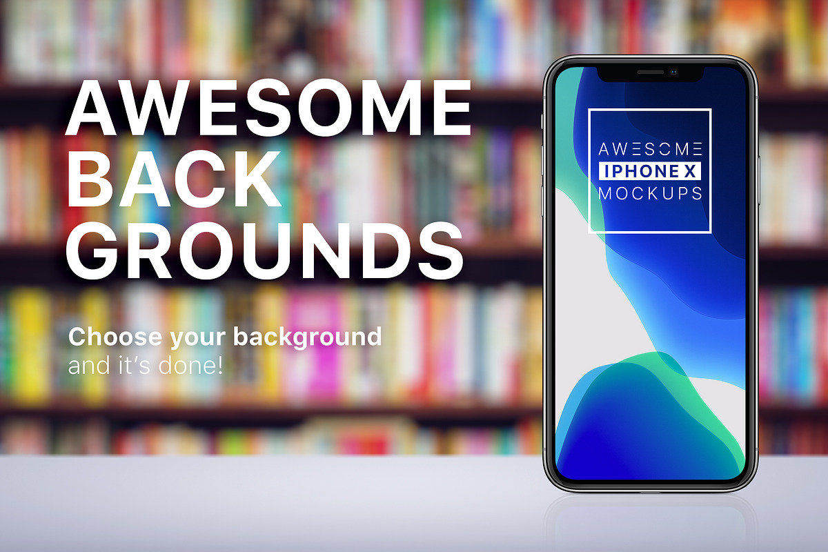 iPhone X Mockup - Front View, an iPhone Mockup by Mockups & Illustrations (Photo 10 of 17)