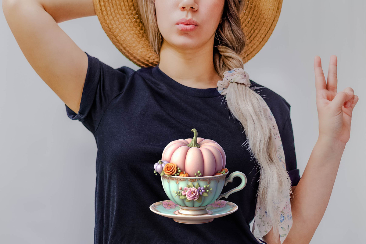 Pastel Pumpkin Sublimation Clipart B, an Illustration by SVGArt (Photo 3 of 8)