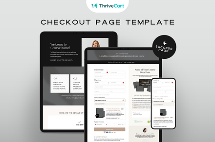 ThriveCart Checkout Template, a Landing Page Template by Pixel & Flow