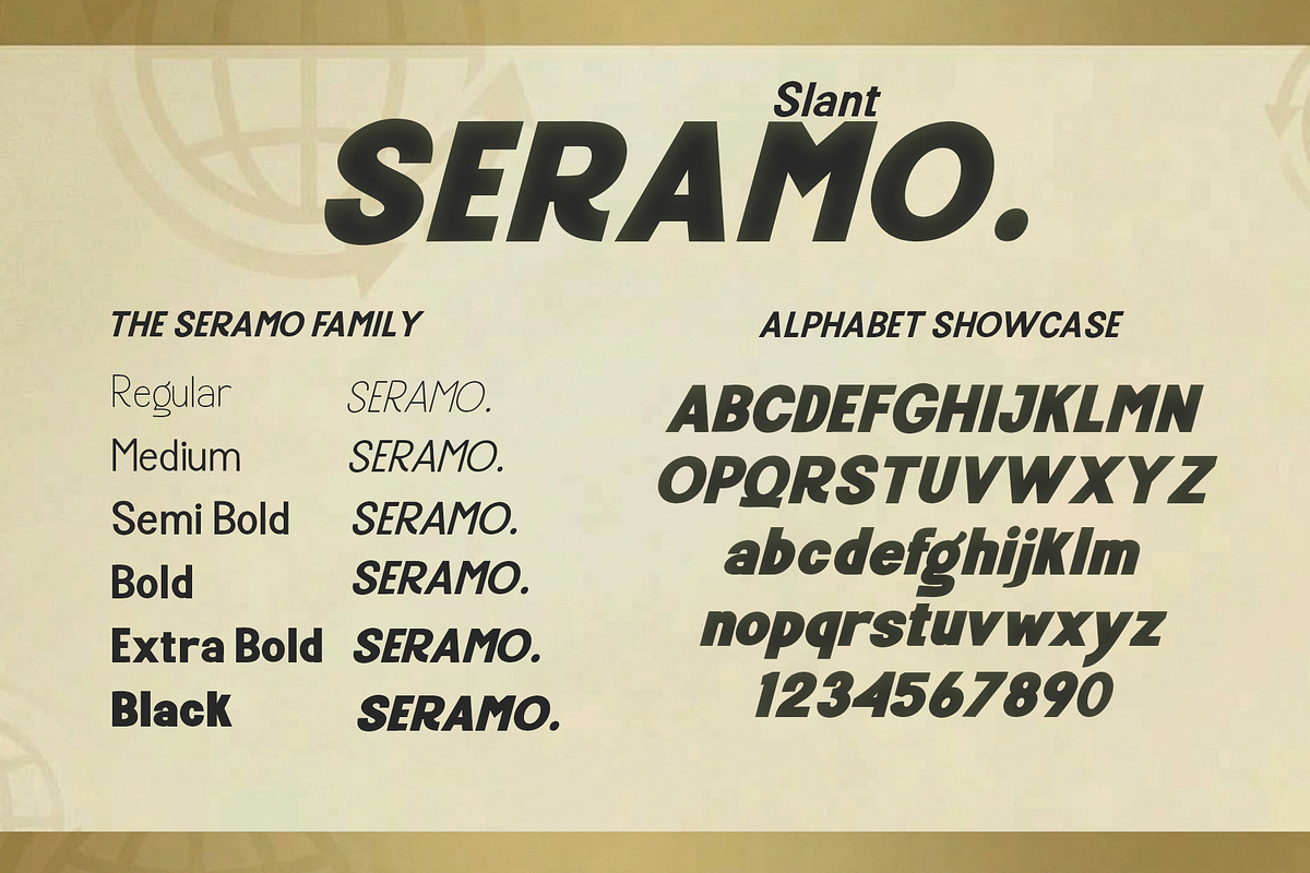 Seramo, a Sans Serif Font by Sulthan Studio (Photo 5 of 13)