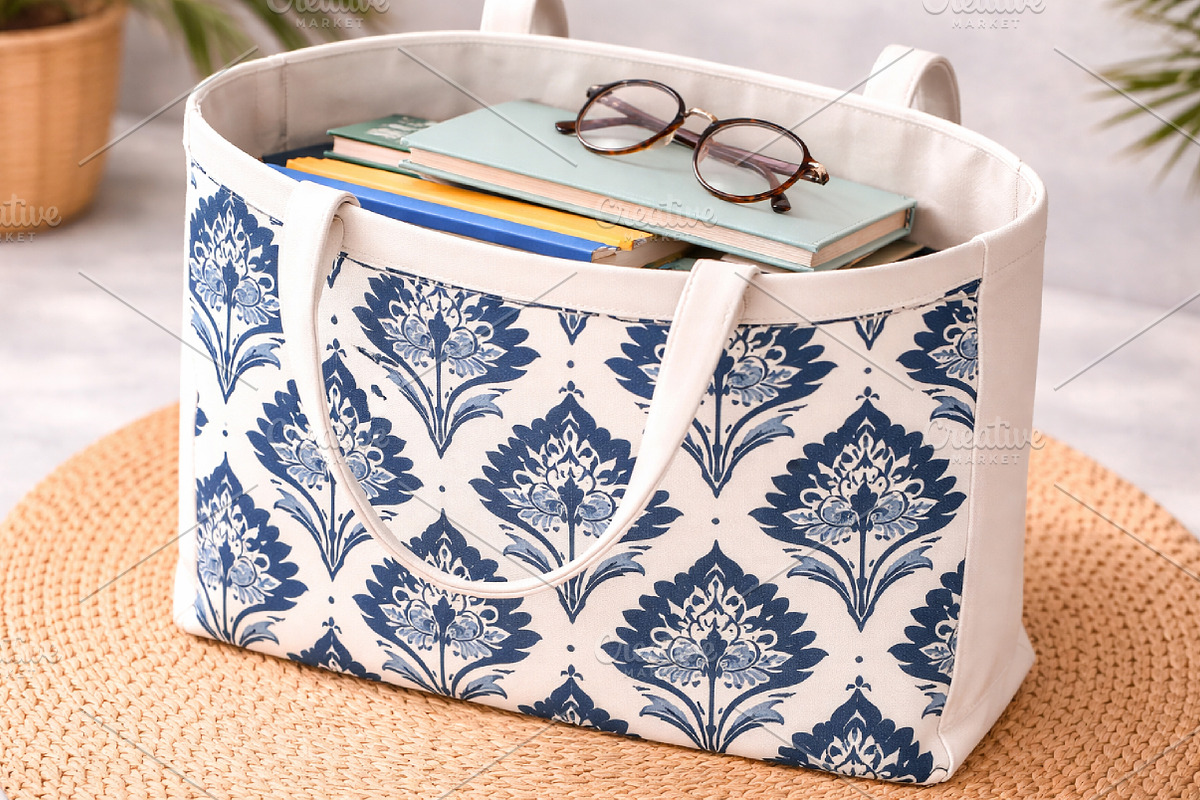 Vintage Red Folk Floral pattern, a Pattern Graphic by Canvas Craft (Photo 5 of 6)