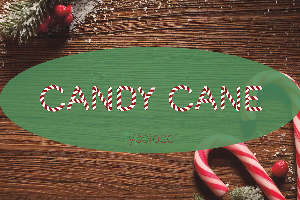 Winter Christmas Font Candy Cane, a Sans Serif Font by Bexx Atelier (Photo 1 of 2)
