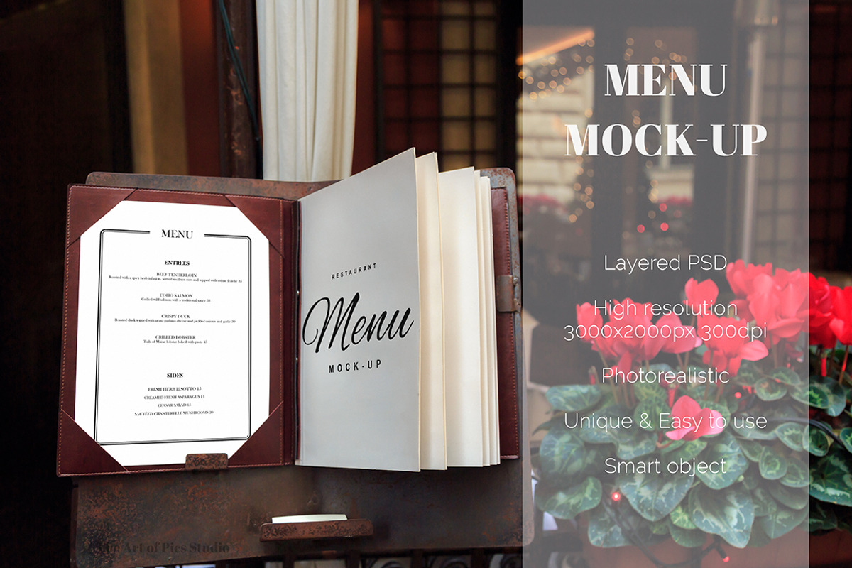 Restaurant Menu Mockup, a Print Template by The Art of Pics (Photo 2 of 2)