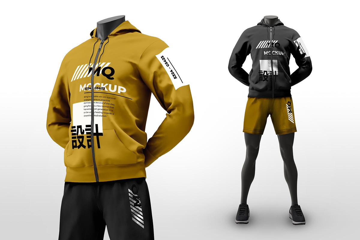 Male Mannequin Hoodie Mockups, a Hoody Mockup by Stockware