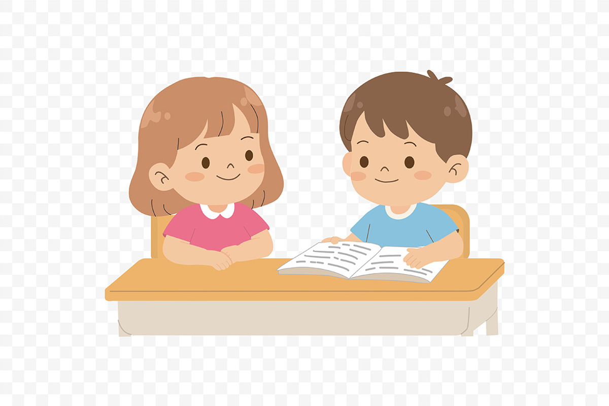 Kids Reading Book Together School, a Person Illustration by Partikusi Design (Photo 3 of 3)