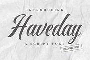 Haveday - Script Font, a Script Font by overlaytemplates (Thumbnail 1 of 5)