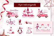 Pink Christmas Clipart & Patterns, a Decorative Illustration by AvaAva (Thumbnail 16 of 25)