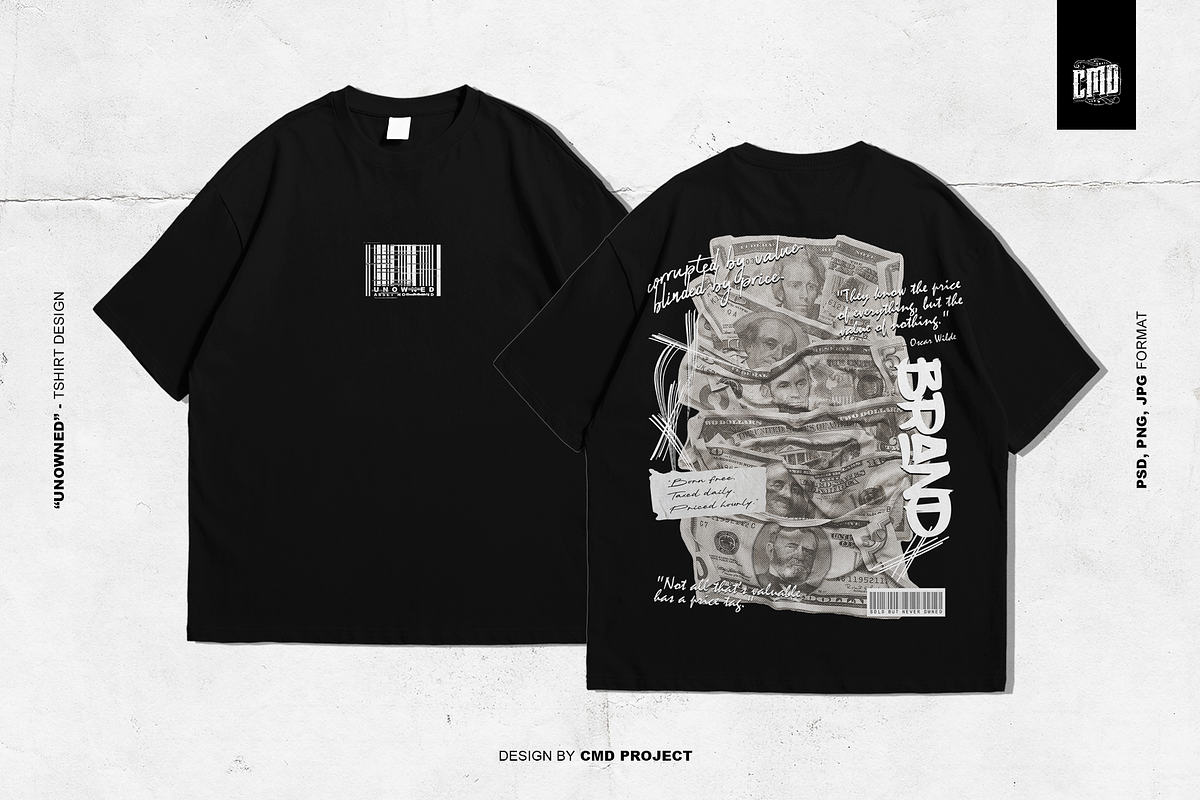 UNOWNED - Streetwear T-Shirt Design, an Object Graphic by Cmd Project (Photo 1 of 11)