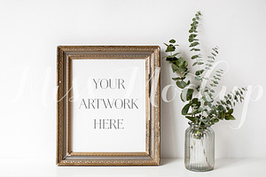 Rustic Gold Frame Mockup