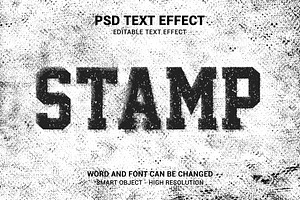 Grunge Stamp Editable Text Effect, a Layer Style Add-On by bdrobin