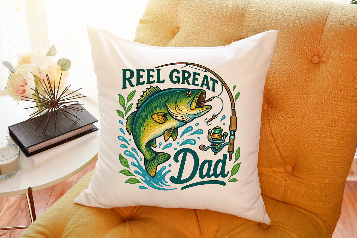 Retro Reel Great Dad Png Fishing Dad, an Illustration by Sublimation Artist (Photo 6 of 9)