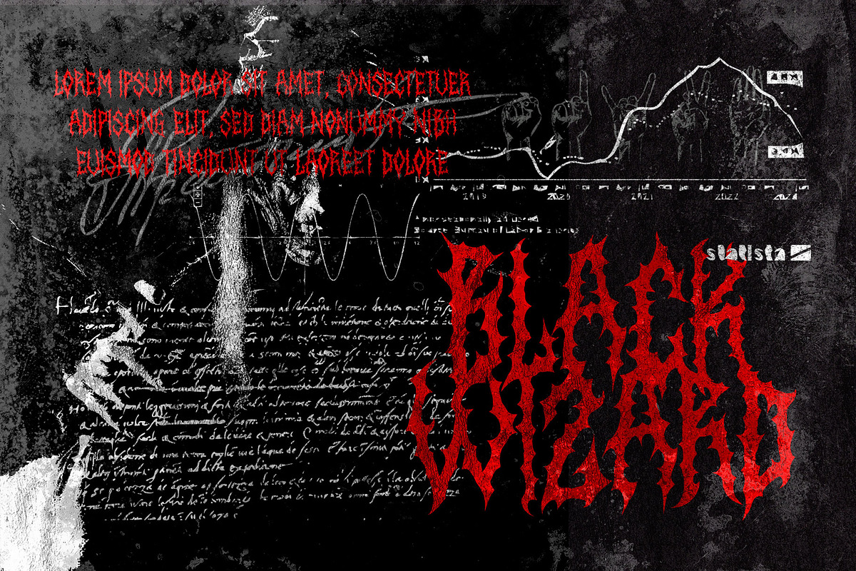 Aborted Corpse – Trash Typeface, a Blackletter Font by Fonday Studio (Photo 4 of 7)