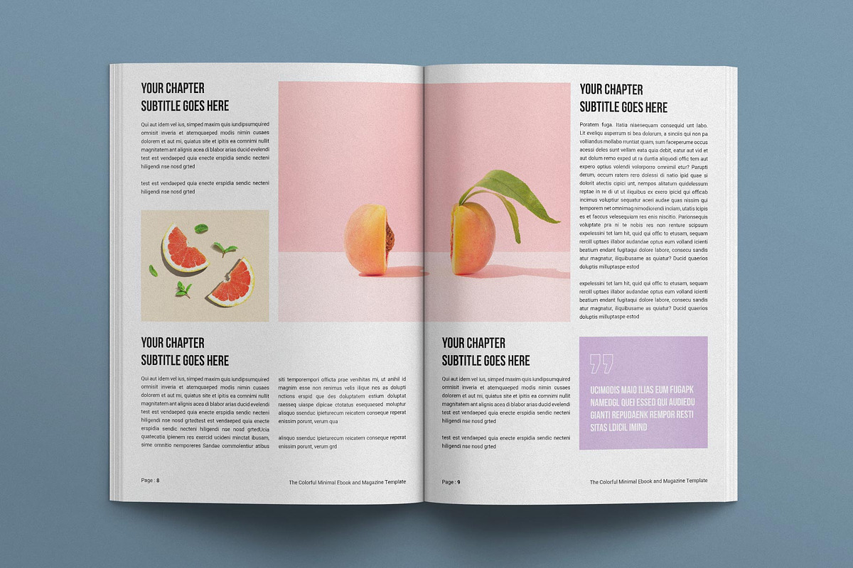 Minimal E-book and Magazine Template, a Magazine Template by E-Type (Photo 4 of 8)