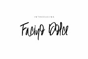 Facino Dolce, a Script Font by Marcelo Inez (Thumbnail 1 of 6)