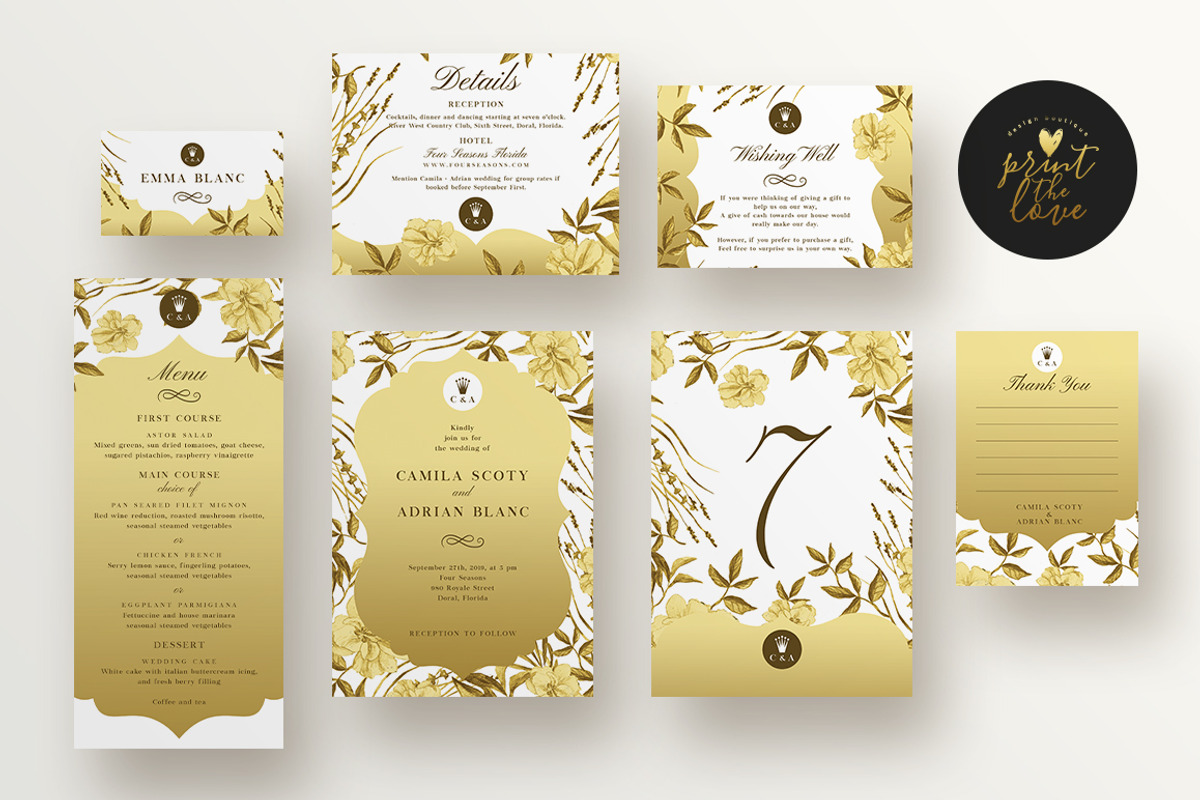 Wedding Invitation Suite - The Queen, an Invitation Template by Print The Love Boutique (Photo 9 of 9)