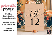 Rustic Floral Table Number Mockup, a Product Mockup by Printable Pretty Studio (Thumbnail 7 of 10)
