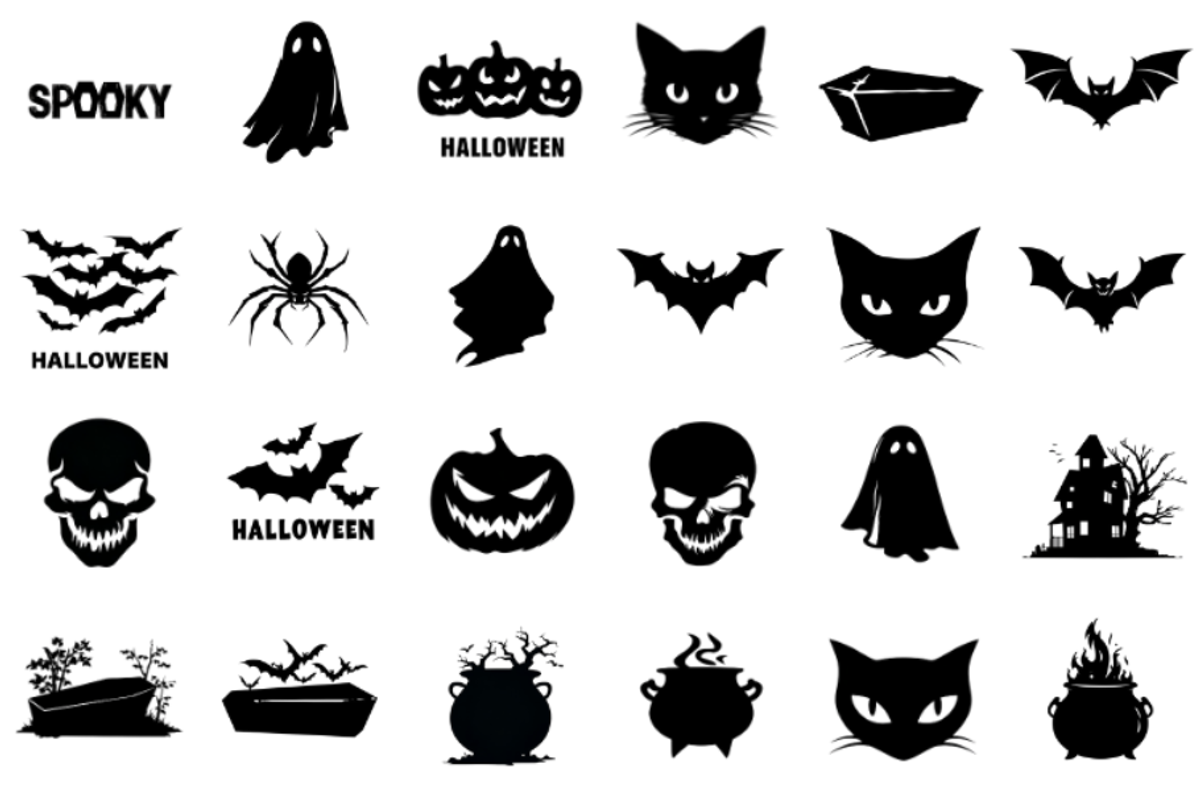 Halloween Silhouettes Clipart, a Graphic by Markicha Art (Photo 4 of 6)