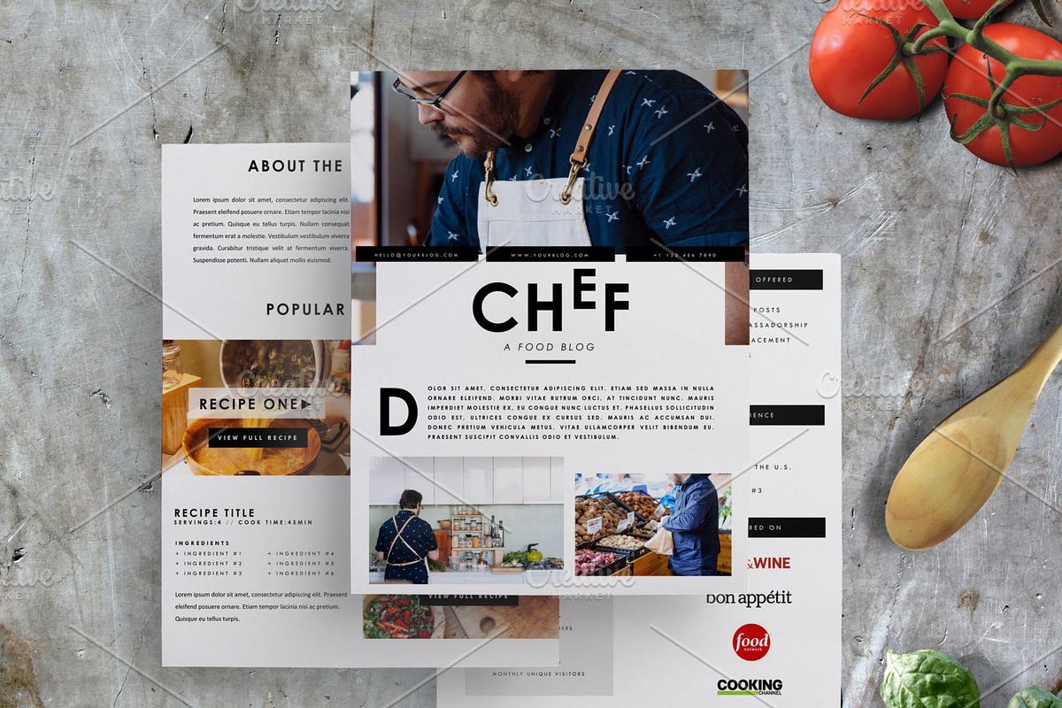 3 Page Media Kit Template, a Stationery Template by Blogger Kit Co. (Photo 7 of 7)