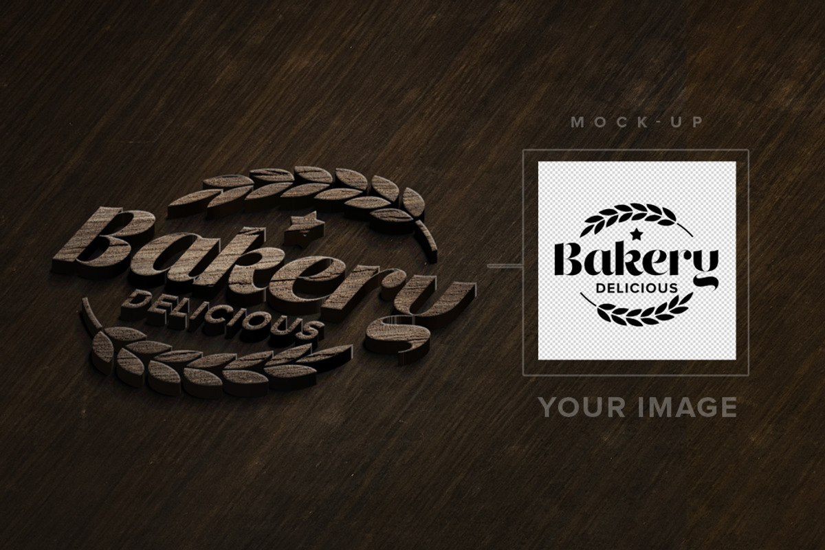 Wooden logo Mock-up, a Product Mockup by shaman (Photo 4 of 5)