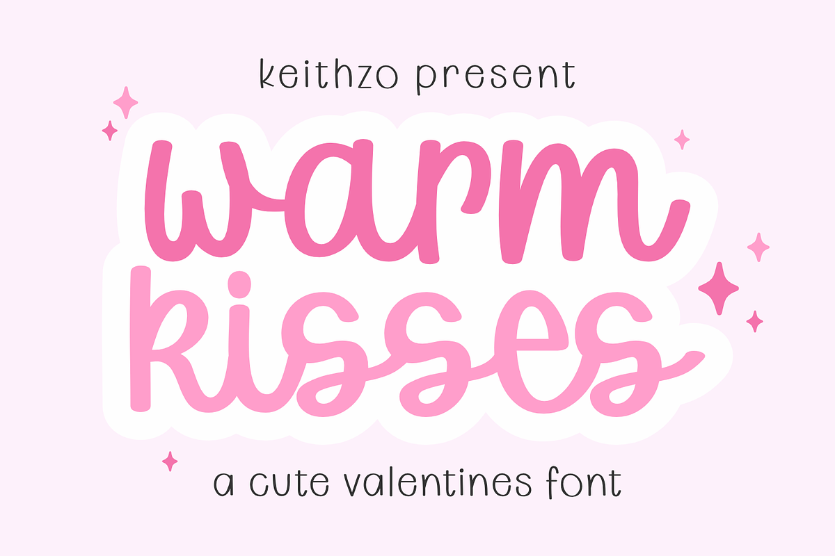 Warm Kisses - Valentines Font, a Handwritten Font by Keithzo (Photo 1 of 9)